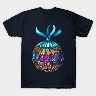 Ornamental Christmas bubble, handpainted watercolor T-Shirt